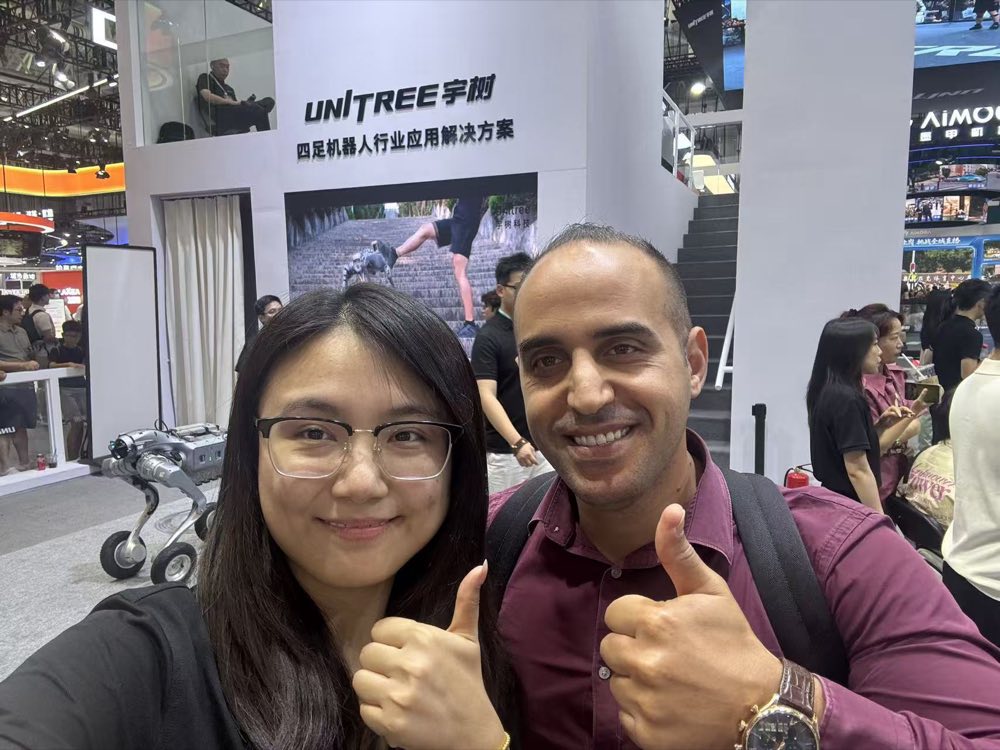 Channel meeting at the Unitree booth, WRC 2026 Beijing